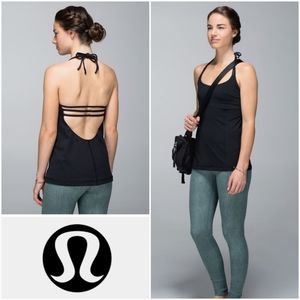LULULEMON 4 Wandering Yogi Halter Tank Black Size 4